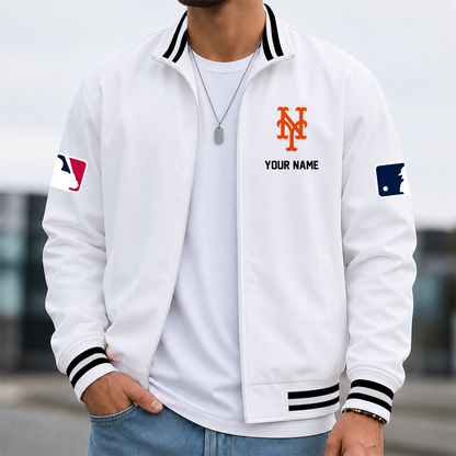 [HOMERUN DEAL] NEW CUSTOMIZED MLB17 NYM NEW YORK METS MULTICOLOR MEN'S CASUAL JACKET