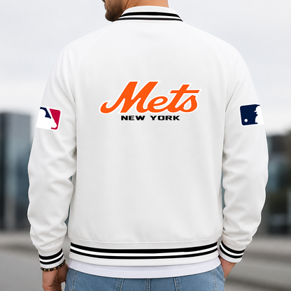 [HOMERUN DEAL] NEW CUSTOMIZED MLB17 NYM NEW YORK METS MULTICOLOR MEN'S CASUAL JACKET