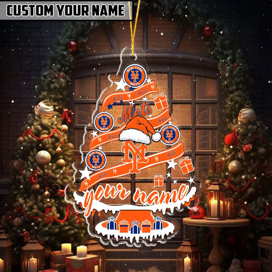 [HOMERUN DEAL] NEW CUSTOMIZED MLB17 NYM NEW YORK METS CHRISTMAS ACRYLIC ORNAMENT