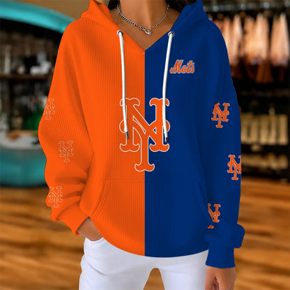 [HOMERUN DEAL] NEW CUSTOMIZED MLB17 NYM NEW YORK METS RIBBED HOODIE & SWEATSHIRT