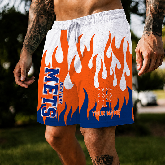 [HOMERUN DEAL] NEW CUSTOMIZED MLB17 NYM NEW YORK METS SHORT PANTS