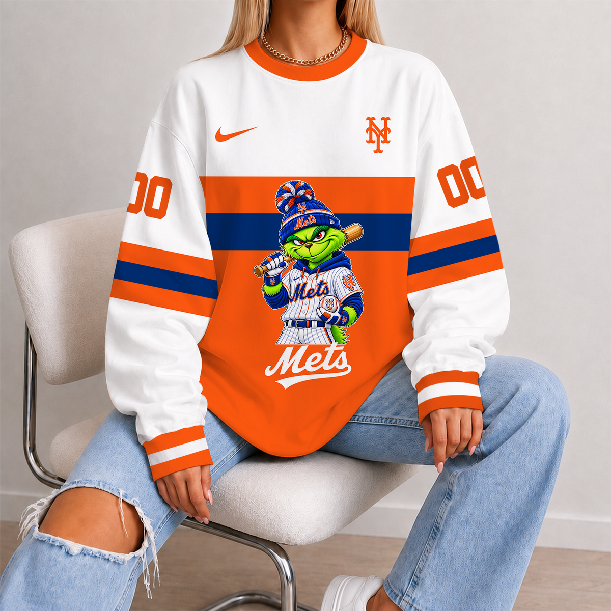 [HOMERUN DEAL] NEW CUSTOMIZED MLB17 NYM NEW YORK METS UNISEX SWEATSHIRT
