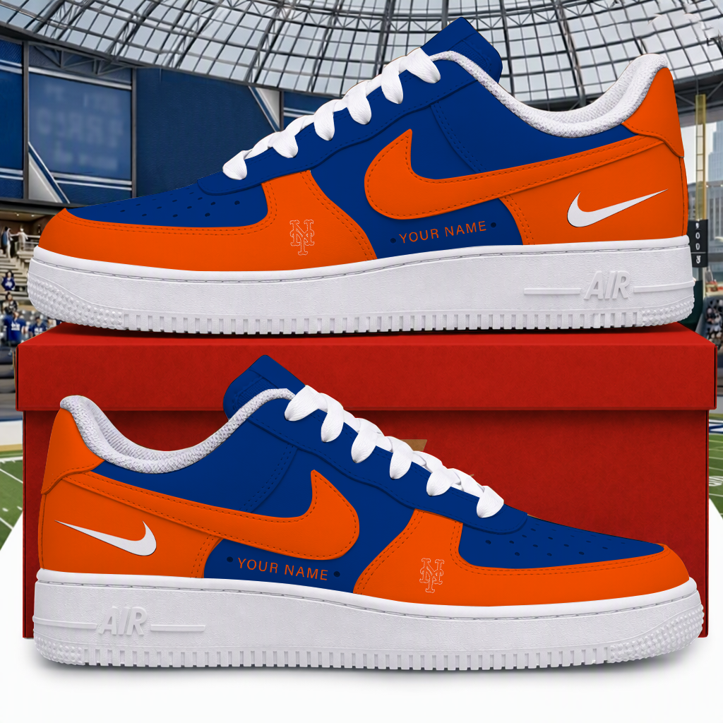 [HOMERUN DEAL] NEW CUSTOMIZED MLB17 NYM NEW YORK METS AF1 SHOES