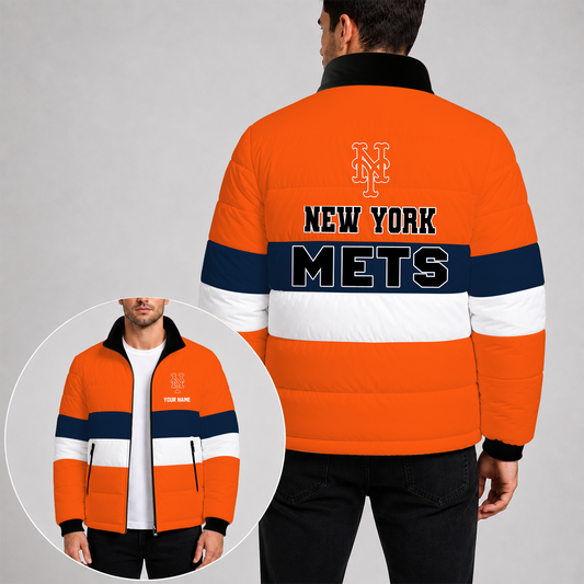 [HOMERUN DEAL] NEW CUSTOMIZED MLB 17 THE METS PUFFER JACKET
