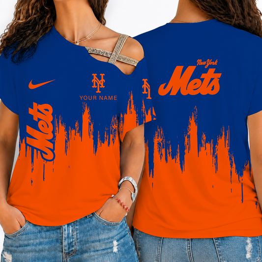 [HOMERUN DEAL] NEW CUSTOMIZED MLB17 NYM NEW YORK METS SHOULDER SHIRT
