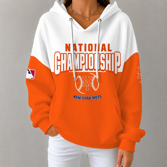 [HOMERUN DEAL] NEW CUSTOMIZED MLB17 NYM NEW YORK METS RIBBED HOODIE & SWEATSHIRT