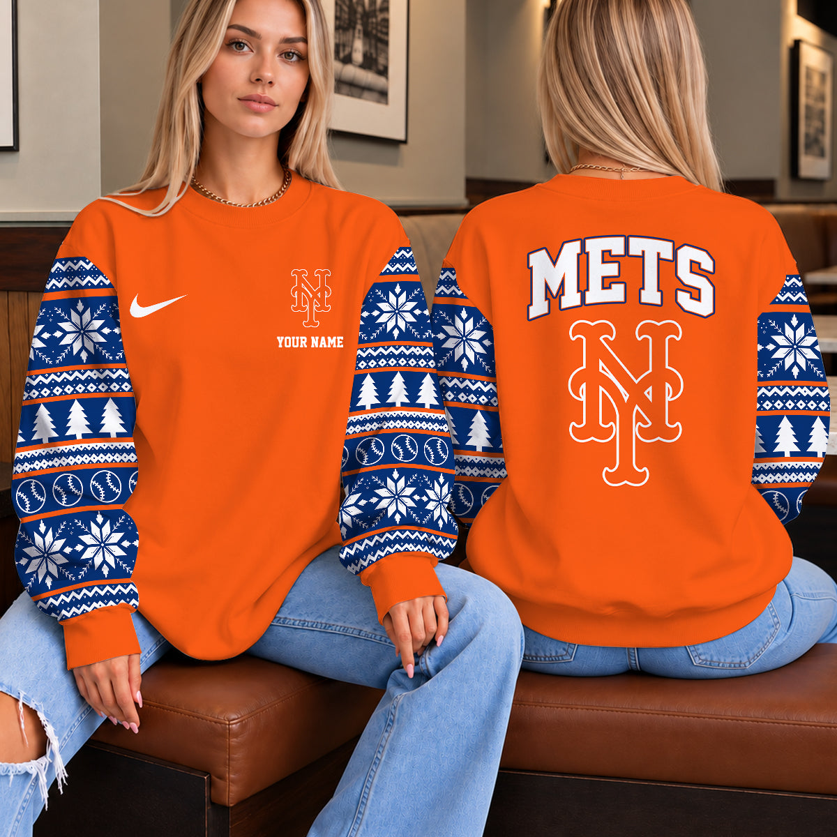 [HOMERUN DEAL] NEW CUSTOMIZED MLB17 NYM THE METS UNISEX SWEATSHIRT
