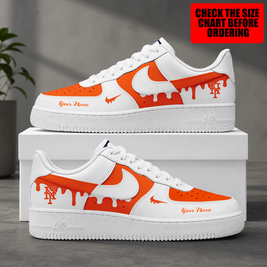 [HOMERUN DEAL] NEW CUSTOMIZED MLB17 NYM NEW YORK METS AF1 SHOES