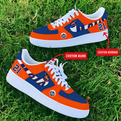 [HOMERUN DEAL] NEW CUSTOMIZED MLB17 NYM NEW YORK METS AF1 SHOES