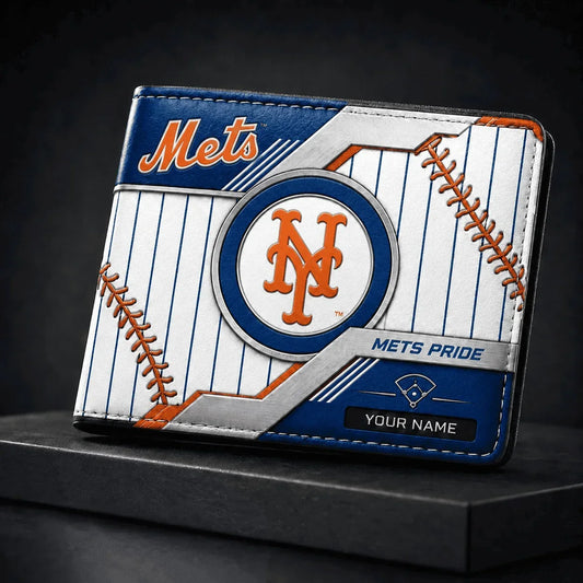 [HOMERUN DEAL] NEW CUSTOMIZED MLB17 NYM NEW YORK METS LEATHER WALLET