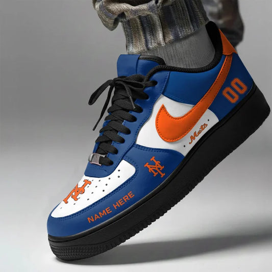 [HOMERUN DEAL] NEW CUSTOMIZED MLB17 NYM NEW YORK METS AF1 SHOES