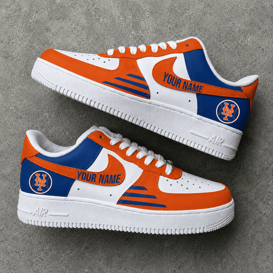 [HOMERUN DEAL] NEW CUSTOMIZED MLB17 NYM NEW YORK METS AF1 SHOES