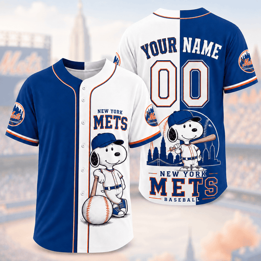 [HOMERUN DEAL] NEW CUSTOMIZED MLB17 NYM NEW YORK METS BASEBALL JERSEY