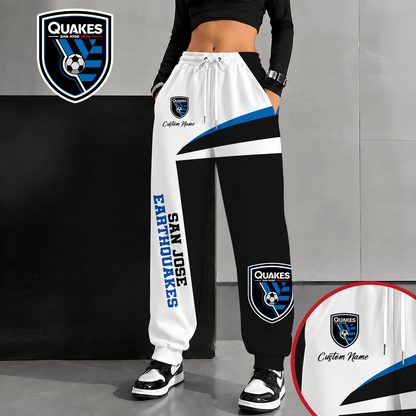 [GOAL DEAL] NEW CUSTOMIZED MLS17 SJE SAN JOSE EARTHQUAKES SWEATPANTS