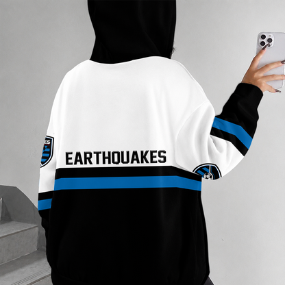 [GOAL DEAL] NEW CUSTOMIZED MLS17 SJE SAN JOSE EARTHQUAKES ZIP HOODIE