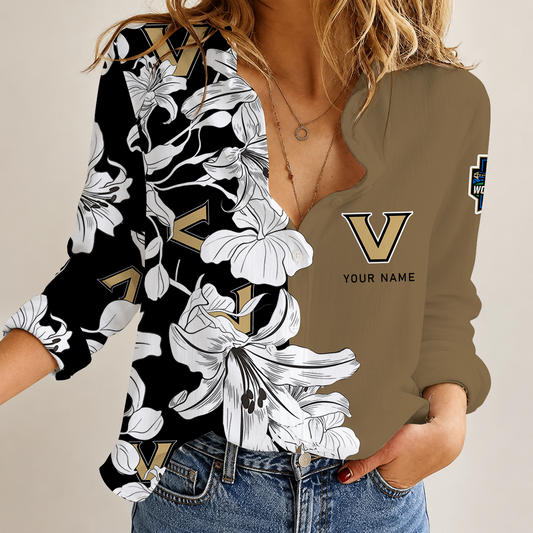 [HOMERUN DEAL] NEW CUSTOMIZED NCAA CWS17 VDC VANDERBILT COMMODORES WOMEN CASUAL SHIRT