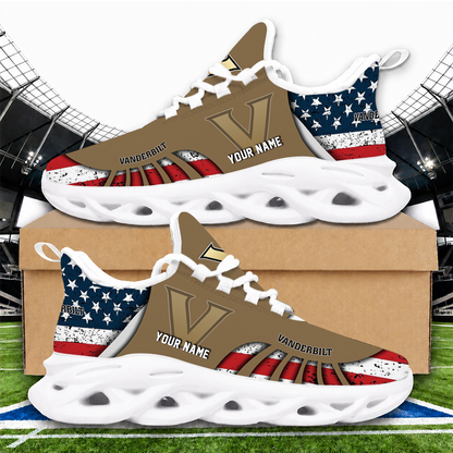 [HOMERUN DEAL] NEW CUSTOMIZED NCAA CWS17 VDC VANDERBILT COMMODORES UNISEX CLUNKY SNEAKERS
