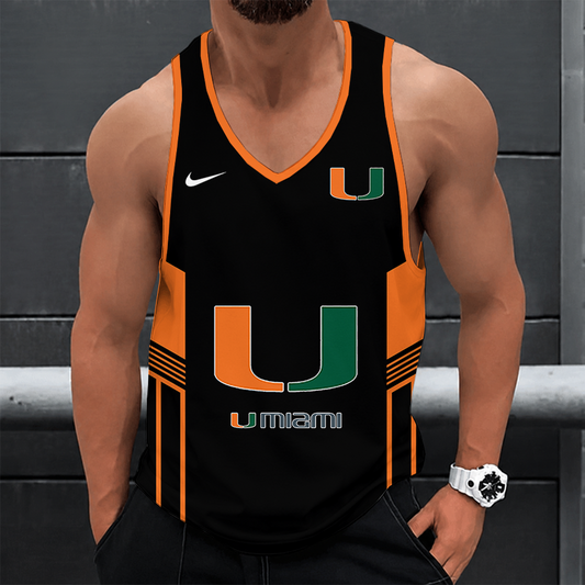 [TOUCHDOWN DEAL] NEW CUSTOMIZED NCAA FBS17 MIH MIAMI HURRICANES UNISEX TANK TOP