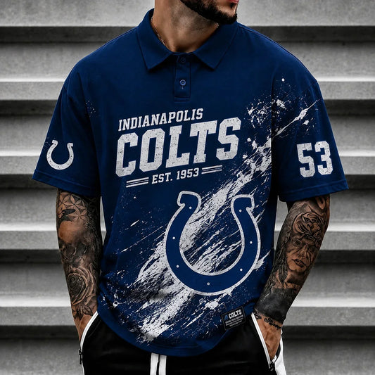 [TOUCHDOWN DEAL] NEW CUSTOMIZED NFL17 IDC INDIANAPOLIS COLTS POLO SHIRT
