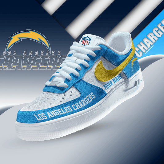 [TOUCHDOWN DEAL] NEW CUSTOMIZED NFL09 LAC LOS ANGELES CHARGERS AF1 SNEAKERS