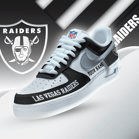 [TOUCHDOWN DEAL] NEW CUSTOMIZED NFL07 LVR LAS VEGAS RAIDERS AF1 SNEAKERS