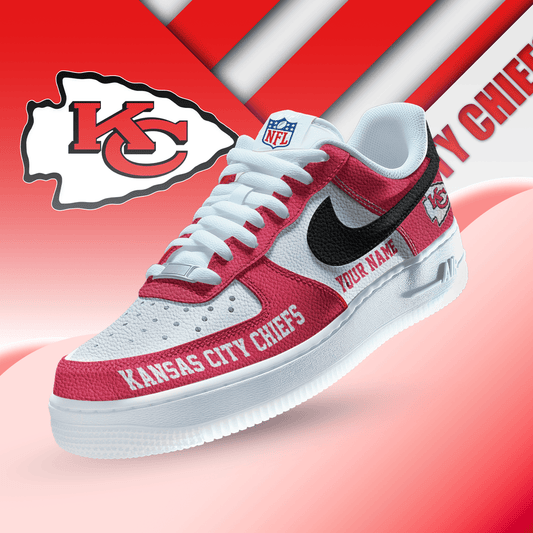 [TOUCHDOWN DEAL] NEW CUSTOMIZED NFL01 KCC KANSAS CITY CHIEFS AF1 SNEAKERS