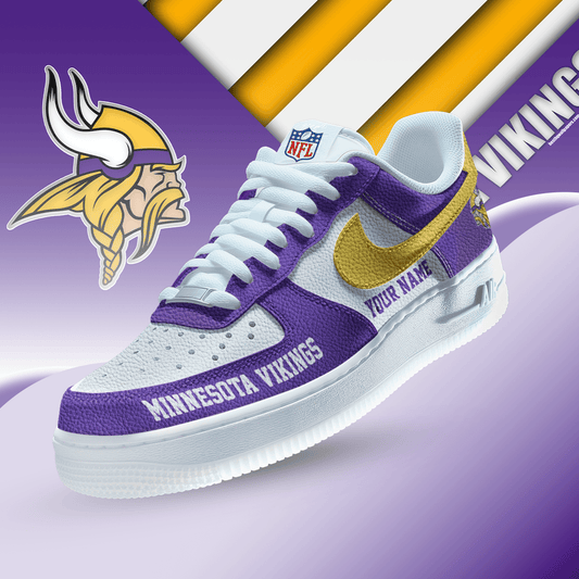 [TOUCHDOWN DEAL] NEW CUSTOMIZED NFL05 MVK MINNESOTA VIKINGS AF1 SNEAKERS