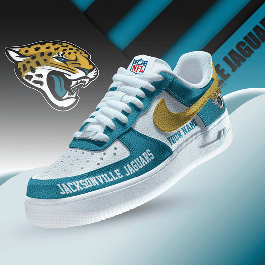[TOUCHDOWN DEAL] NEW CUSTOMIZED NFL30 JSJ JACKSONVILLE JAGUARS AF1 SNEAKERS