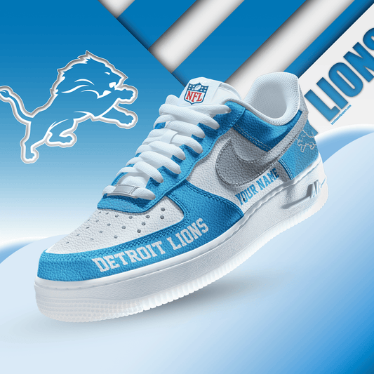 [TOUCHDOWN DEAL] NEW CUSTOMIZED NFL04 DTL DETROIT LIONS AF1 SNEAKERS