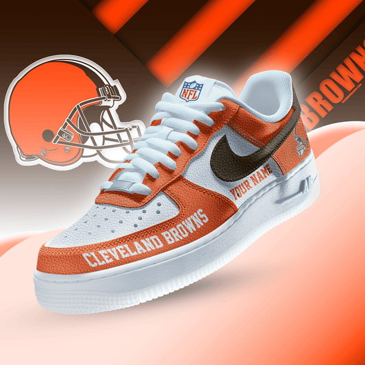 [TOUCHDOWN DEAL] NEW CUSTOMIZED NFL29 CLB CLEVELAND BROWNS AF1 SNEAKERS