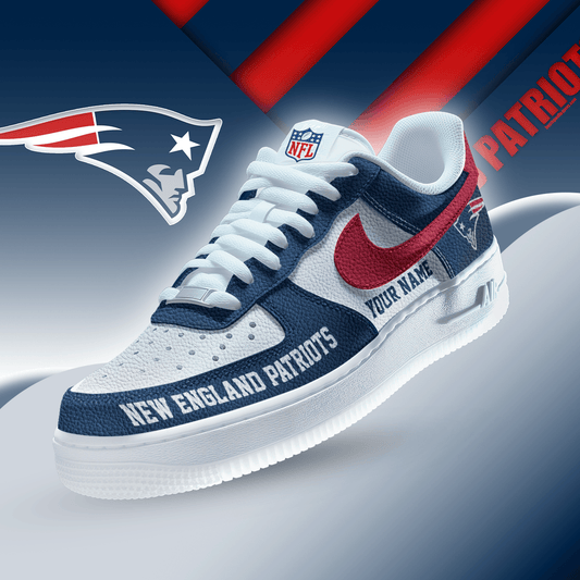 [TOUCHDOWN DEAL] NEW CUSTOMIZED NFL27 NEP NEW ENGLAND PATRIOTS AF1 SNEAKERS