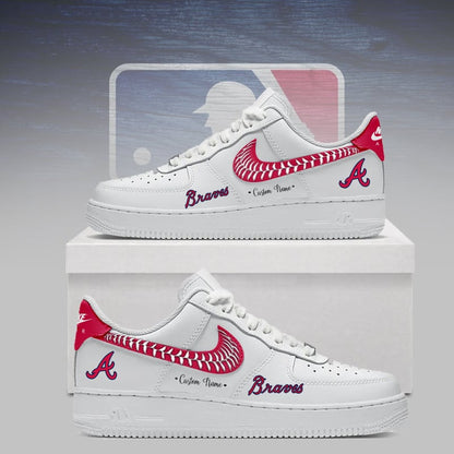 [HOMERUN DEAL] NEW CUSTOMIZED MLB09 ABS ATLANTA BRAVES AF1 SNEAKERS