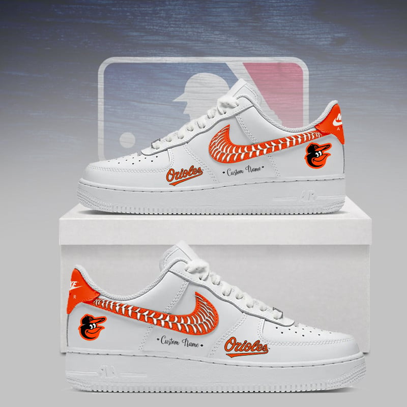 [HOMERUN DEAL] NEW CUSTOMIZED MLB25 BOS BALTIMORE ORIOLES AF1 SNEAKERS