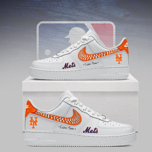 [HOMERUN DEAL] NEW CUSTOMIZED MLB17 NYM NEW YORK METS AF1 SNEAKERS