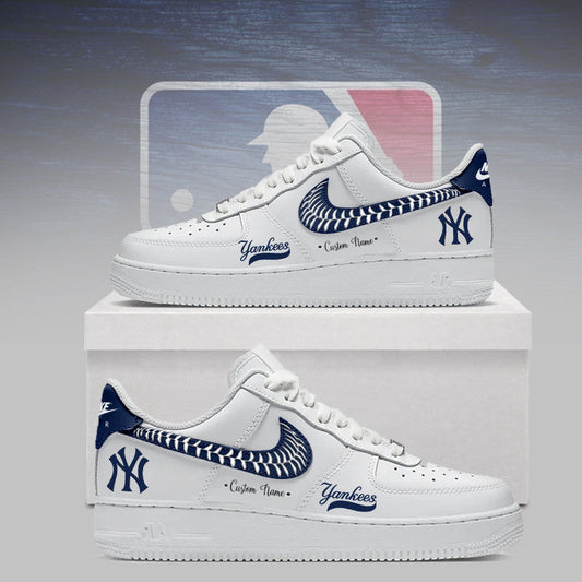 [HOMERUN DEAL] NEW CUSTOMIZED MLB01 NYY NEW YORK YANKEES AF1 SNEAKERS