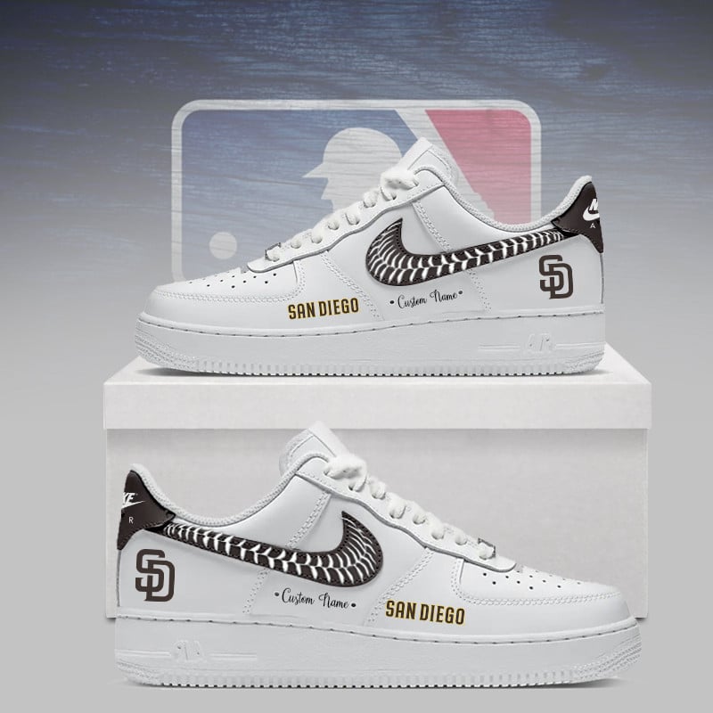 [HOMERUN DEAL] NEW CUSTOMIZED MLB18 SDP SAN DIEGO PADRES AF1 SNEAKERS