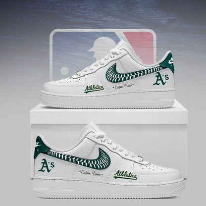 [HOMERUN DEAL] NEW CUSTOMIZED MLB23 OAS OAKLAND ATHLETICS AF1 SNEAKERS