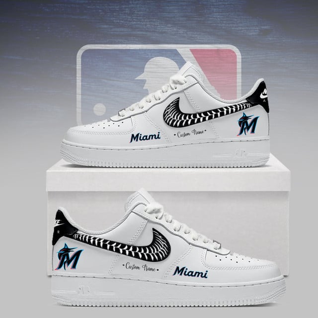 [HOMERUN DEAL] NEW CUSTOMIZED MLB20 MMS MIAMI MARLINS AF1 SNEAKERS