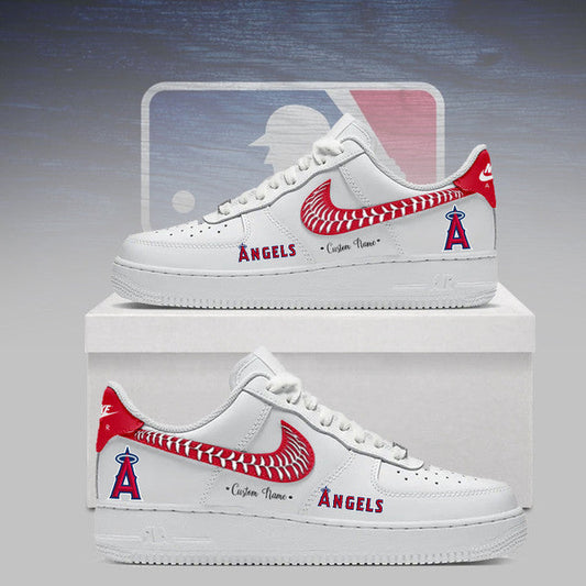 [HOMERUN DEAL] NEW CUSTOMIZED MLB27 LAA LOS ANGELES ANGELS AF1 SNEAKERS