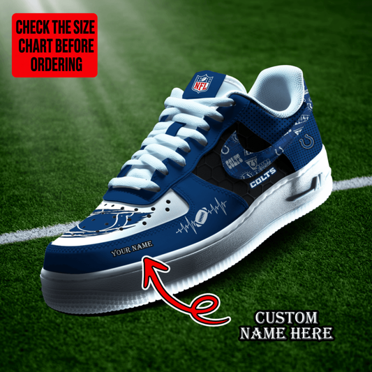 [TOUCHDOWN DEAL] NEW CUSTOMIZED NFL17 IDC INDIANAPOLIS COLTS AF1 SHOES
