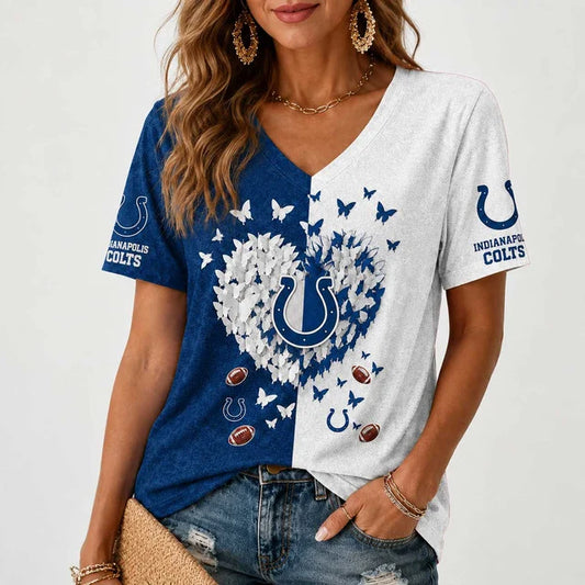 [TOUCHDOWN DEAL] NEW CUSTOMIZED NFL17 IDC INDIANAPOLIS COLTS V-NECK FEMALE SHIRT