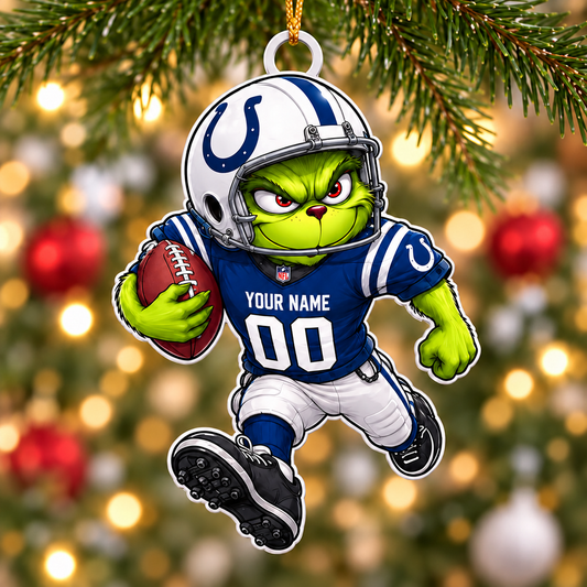 [TOUCHDOWN DEAL] NEW CUSTOMIZED NFL17 IDC INDIANAPOLIS COLTS CHRISTMAS ACRYLIC ORNAMENT