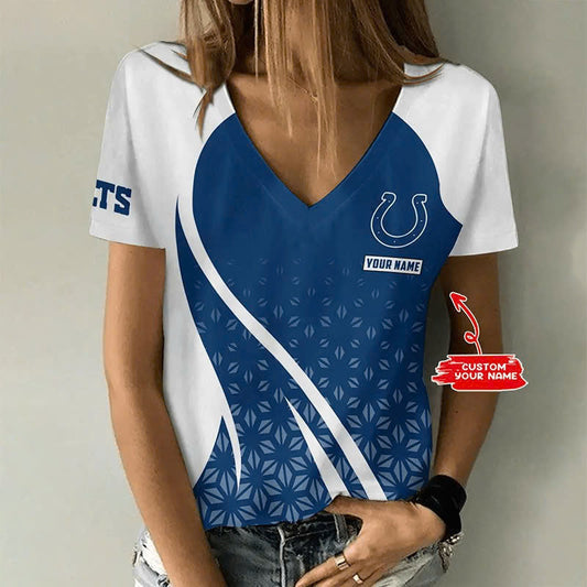 [TOUCHDOWN DEAL] NEW CUSTOMIZED NFL17 IDC INDIANAPOLIS COLTS V-NECK FEMALE SHIRT