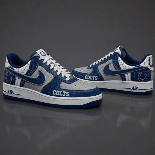 [TOUCHDOWN DEAL] NEW CUSTOMIZED NFL17 IDC INDIANAPOLIS COLTS x SPIDER AF1 SHOES
