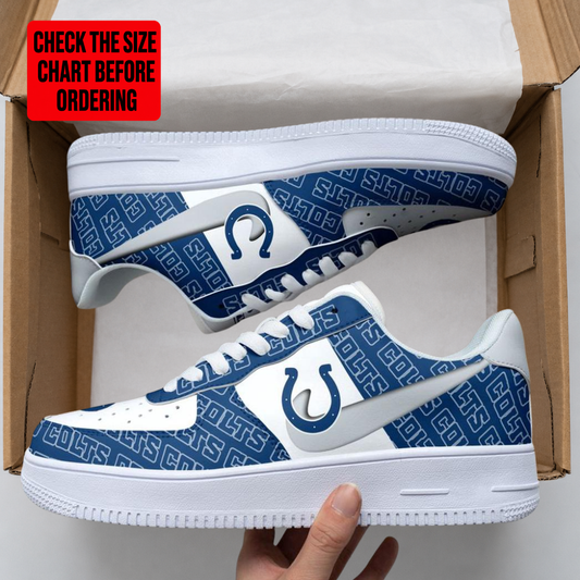 [TOUCHDOWN DEAL] NEW CUSTOMIZED NFL17 IDC INDIANAPOLIS COLTS AF1 SHOES