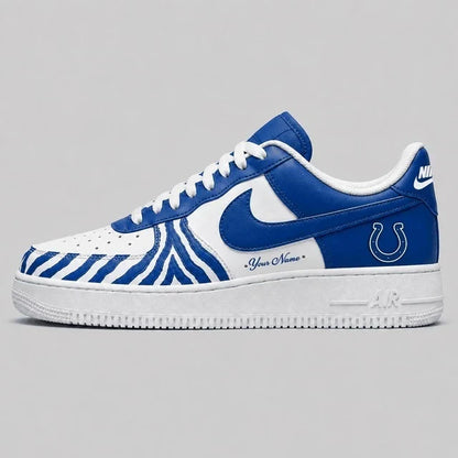[TOUCHDOWN DEAL] NEW CUSTOMIZED NFL17 IDC INDIANAPOLIS COLTS AF1 SHOES