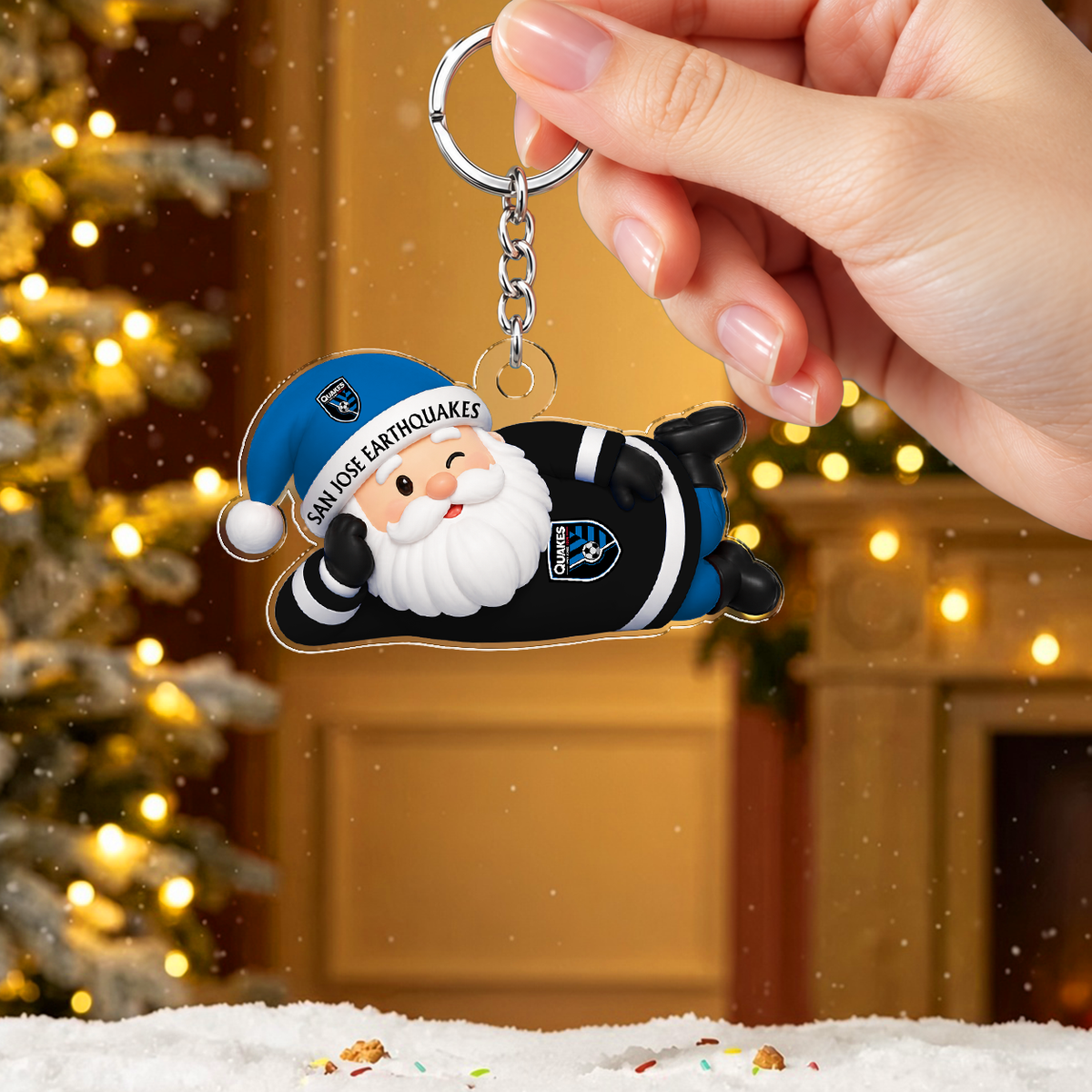 [GOAL DEAL] NEW CUSTOMIZED MLS17 SJE SAN JOSE EARTHQUAKES ACRYLIC KEYCHAIN