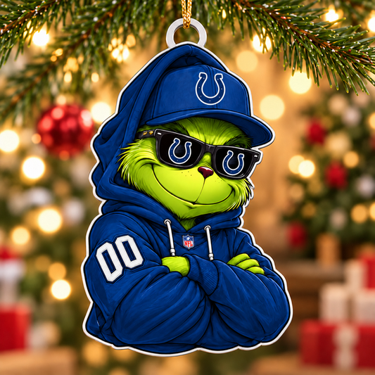 [TOUCHDOWN DEAL] NEW CUSTOMIZED NFL17 IDC INDIANAPOLIS COLTS CHRISTMAS ACRYLIC ORNAMENT
