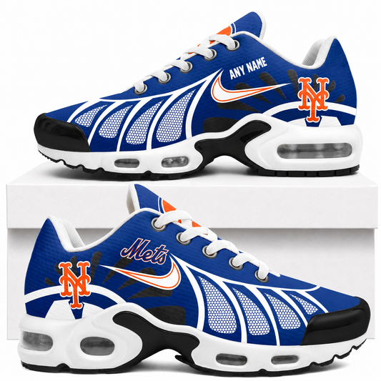[HOMERUN DEAL] NEW CUSTOMIZED MLB17 NYM NEW YORK METS AIR MAX PLUS SNEAKERS