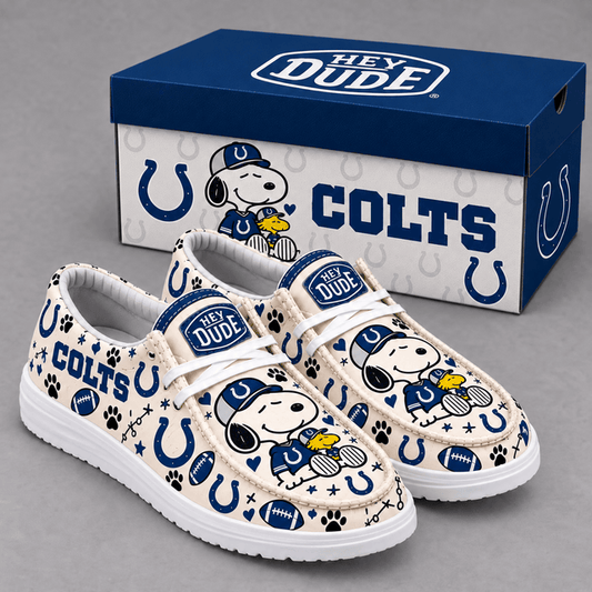 [TOUCHDOWN DEAL] NEW CUSTOMIZED NFL17 IDC INDIANAPOLIS COLTS LOAFER SHOES